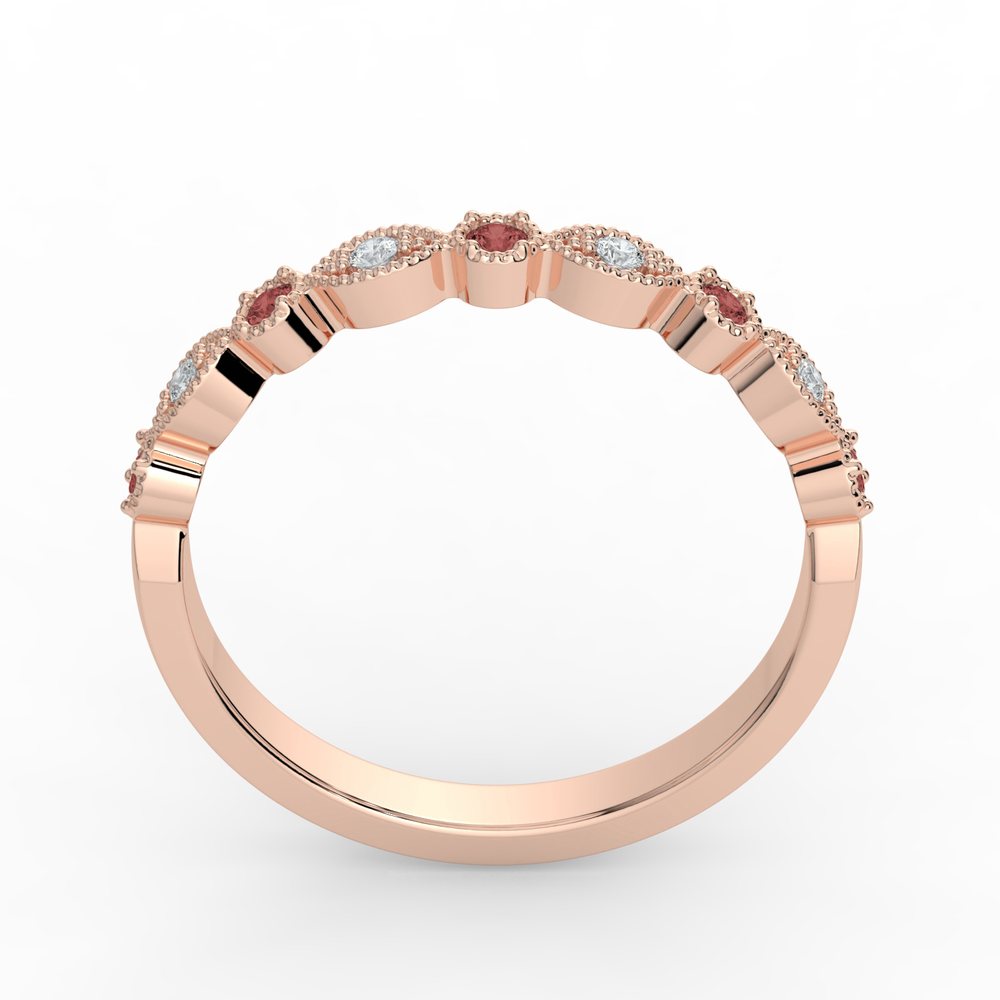 Kohinoor Clara 0,04 ct timanttisormus punakulta 14K 033-269P-04 – tuotekuva 5