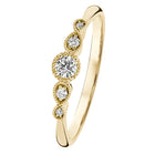 Kohinoor Clara 0,13 ct timanttisormus keltakulta 14K 033-269-13