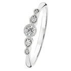 Kohinoor Clara 0,13 ct timanttisormus valkokulta 14K 033-269V-13