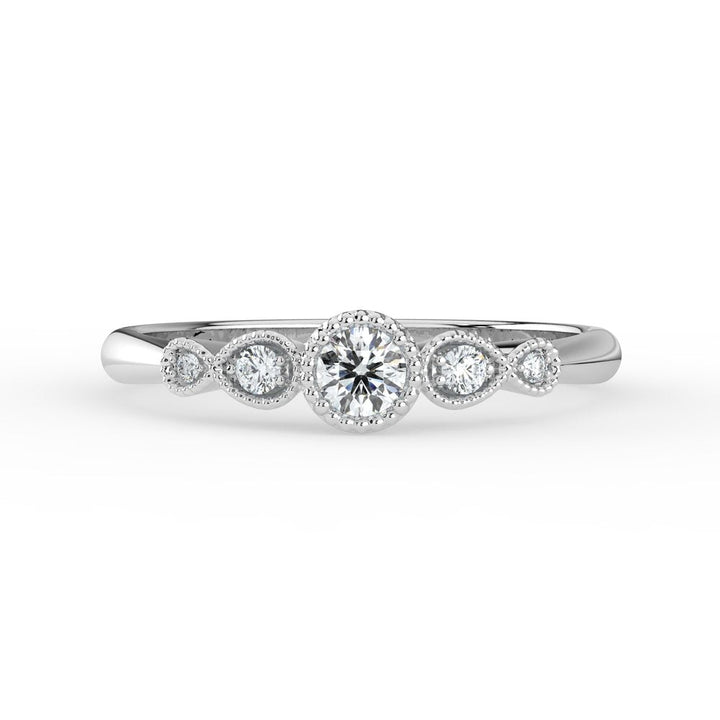 Kohinoor Clara 0,13 ct timanttisormus valkokulta 14K 033-269V-13 – tuotekuva 3