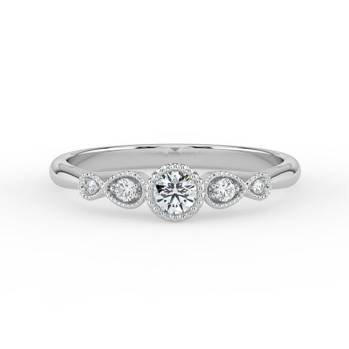 Kohinoor Clara 0,13 ct timanttisormus valkokulta 14K 033-269V-13 – tuotekuva 4