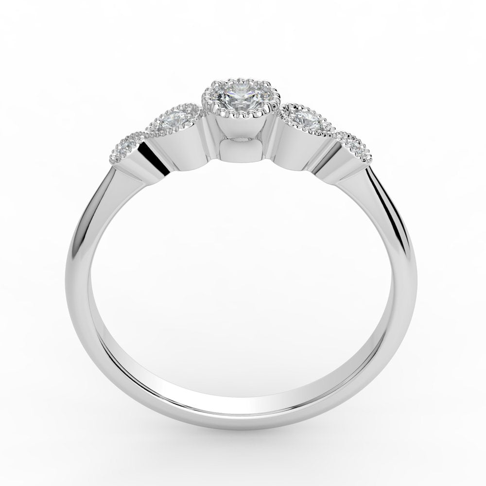 Kohinoor Clara 0,13 ct timanttisormus valkokulta 14K 033-269V-13 – tuotekuva 5