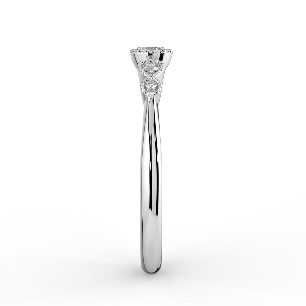 Kohinoor Clara 0,13 ct timanttisormus valkokulta 14K 033-269V-13 – tuotekuva 6