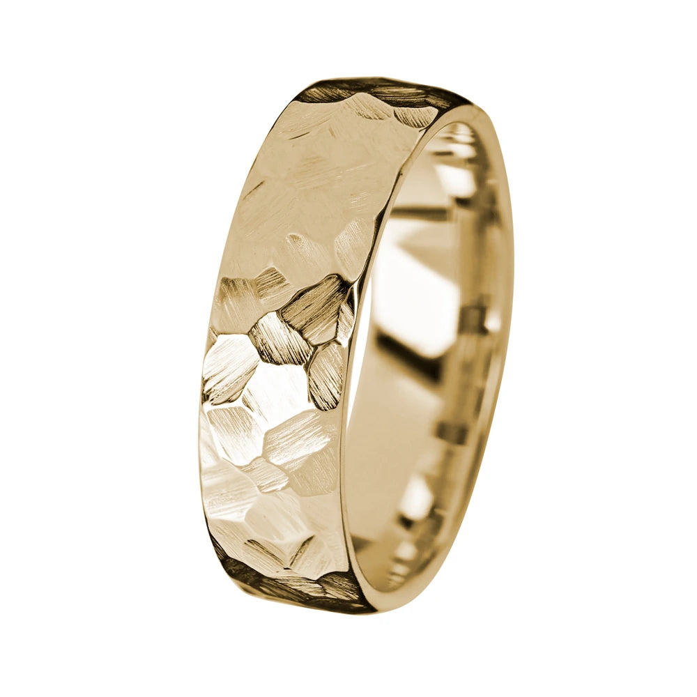 Kohinoor Duetto Rock kihlasormus 7 mm keltakulta