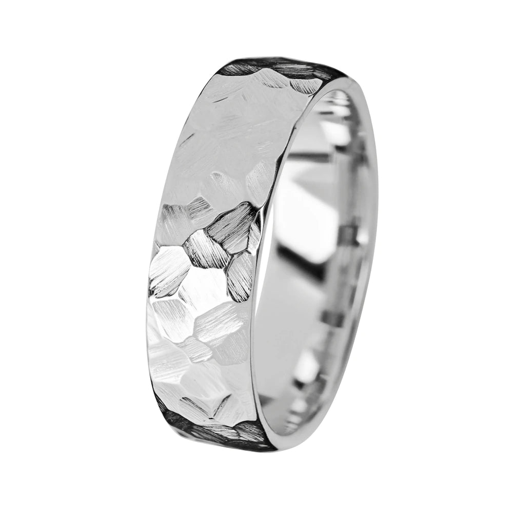 Kohinoor Duetto Rock kihlasormus 7 mm valkokulta