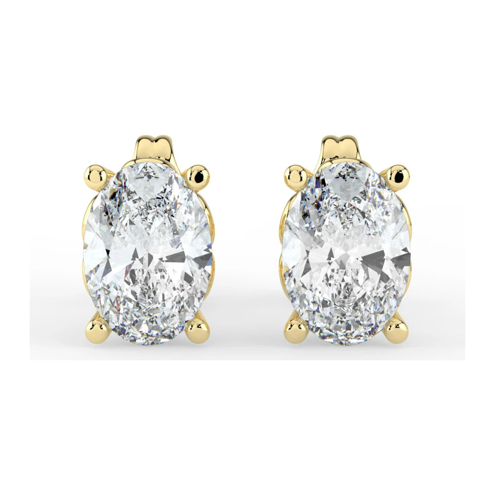 Kohinoor Ellen 1,00 ct laboratoriotimanttikorvakorut keltakulta 14K 143L-818K-100 – lisäkuva