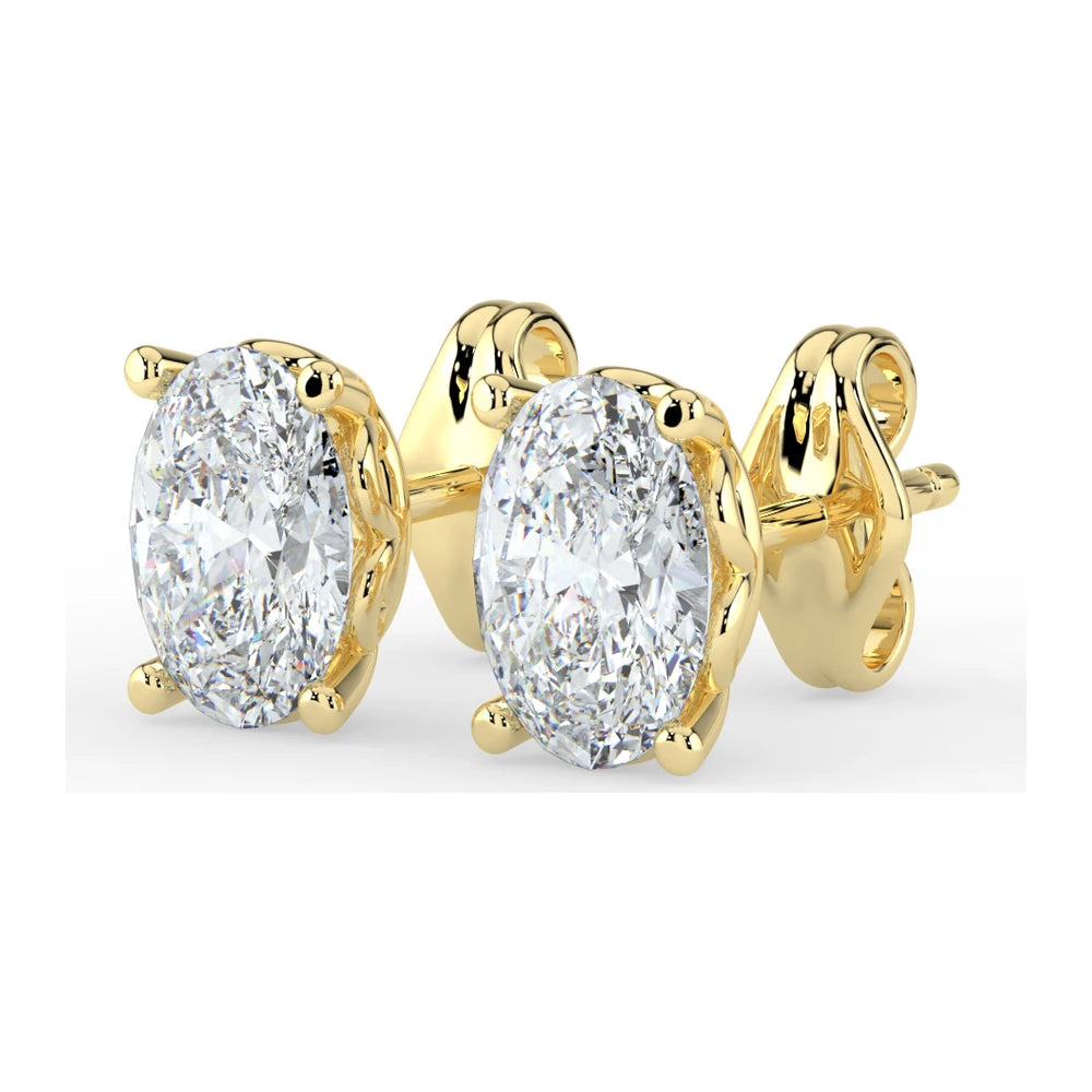 Kohinoor Ellen 1,00 ct laboratoriotimanttikorvakorut keltakulta 14K 143L-818K-100 – lisäkuva