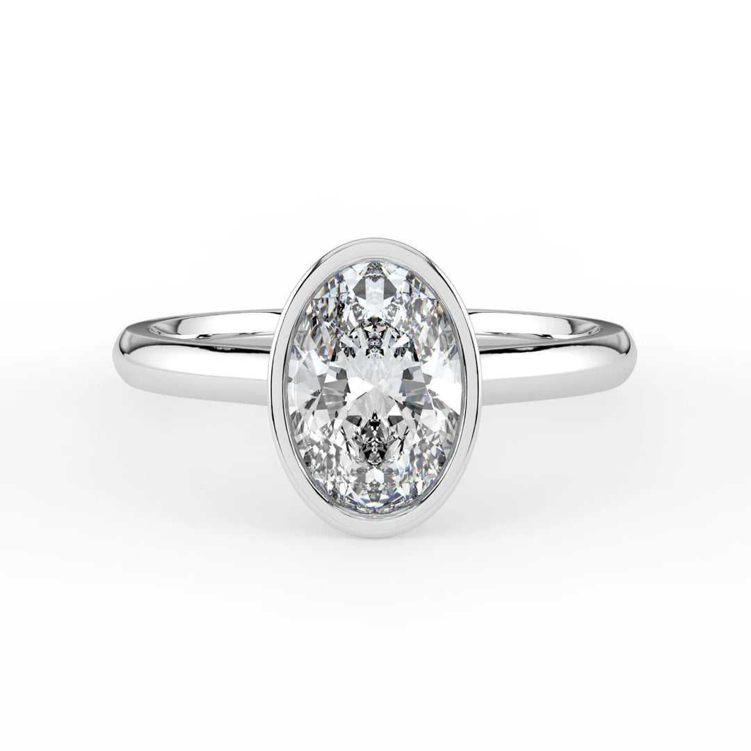 Kohinoor Ellen Bezel 1,00 ct laboratoriotimanttisormus valkokulta 033L-818V-100 – kuva 2