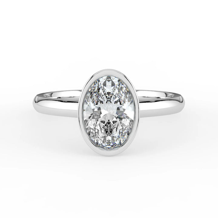 Kohinoor Ellen Bezel 1,00 ct laboratoriotimanttisormus valkokulta 033L-818V-100 – kuva 2