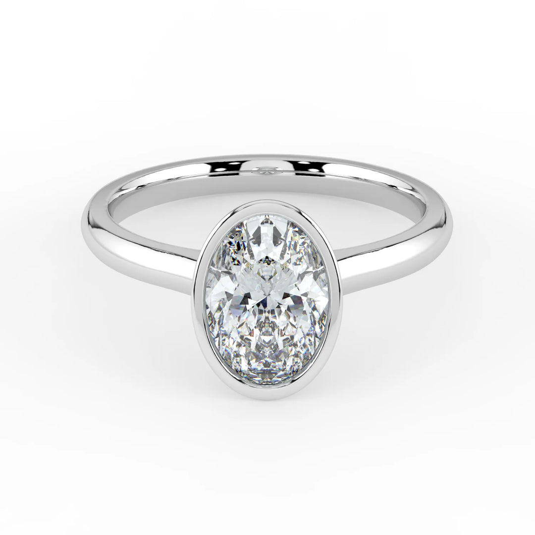 Kohinoor Ellen Bezel 1,00 ct laboratoriotimanttisormus valkokulta 033L-818V-100 – kuva 3