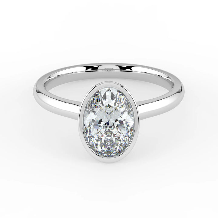 Kohinoor Ellen Bezel 1,00 ct laboratoriotimanttisormus valkokulta 033L-818V-100 – kuva 3