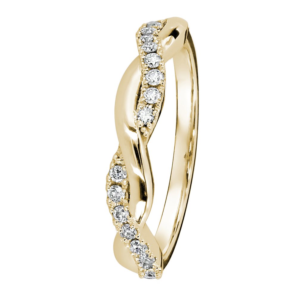Kohinoor Estelle 0,17 ct timanttisormus keltakulta 14K 033-226K-17 – tuotekuva
