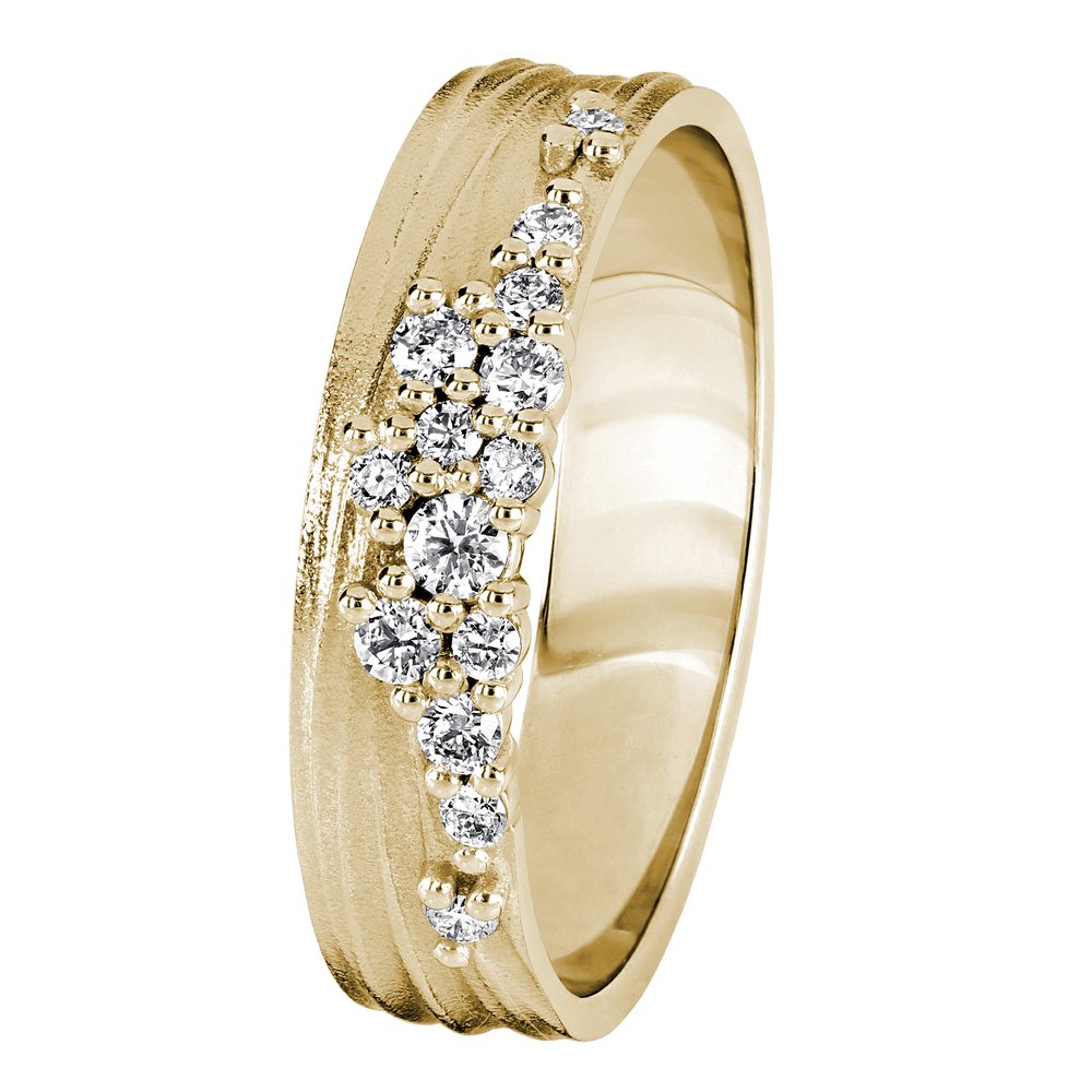 Kohinoor Flow 0,20 ct timanttisormus keltakulta 14K 033-455K-20 – tuotekuva