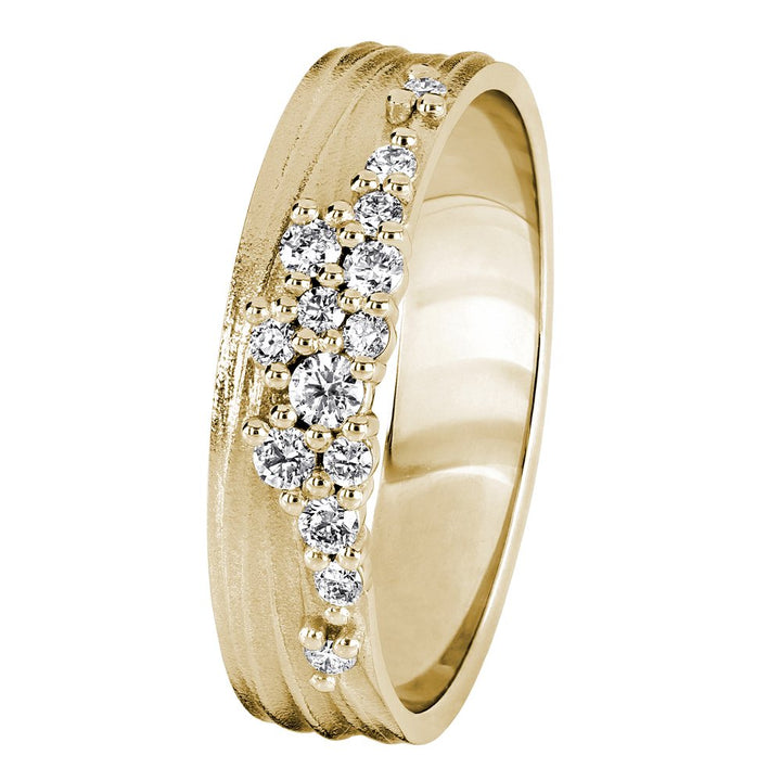 Kohinoor Flow 0,20 ct timanttisormus keltakulta 14K 033-455K-20 – tuotekuva
