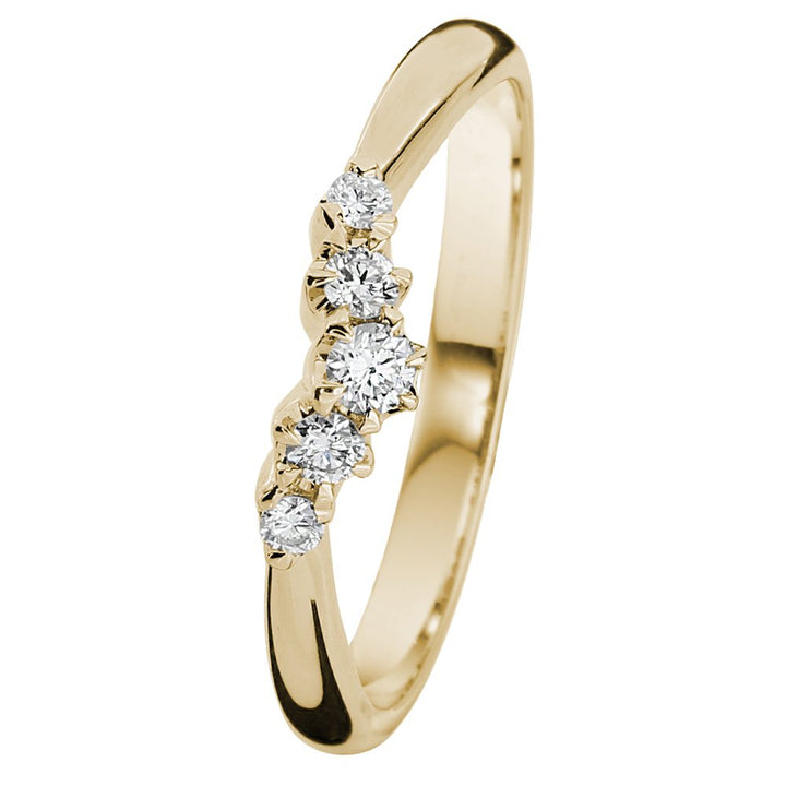 Kohinoor Helene 0,15 ct timanttisormus keltakulta 14K 033-235K-15 – tuotekuva