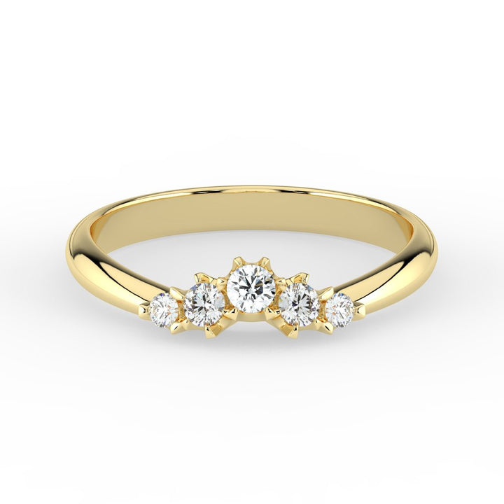 Kohinoor Helene 0,15 ct timanttisormus keltakulta 14K 033-235K-15 – tuotekuva 5
