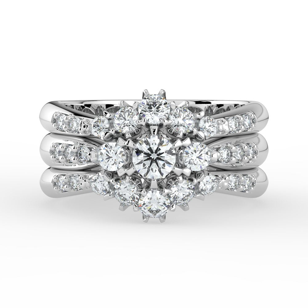 Kohinoor Helene 0,19 ct timanttisormus valkokulta 14K 033-235V-19 – tuotekuva 3