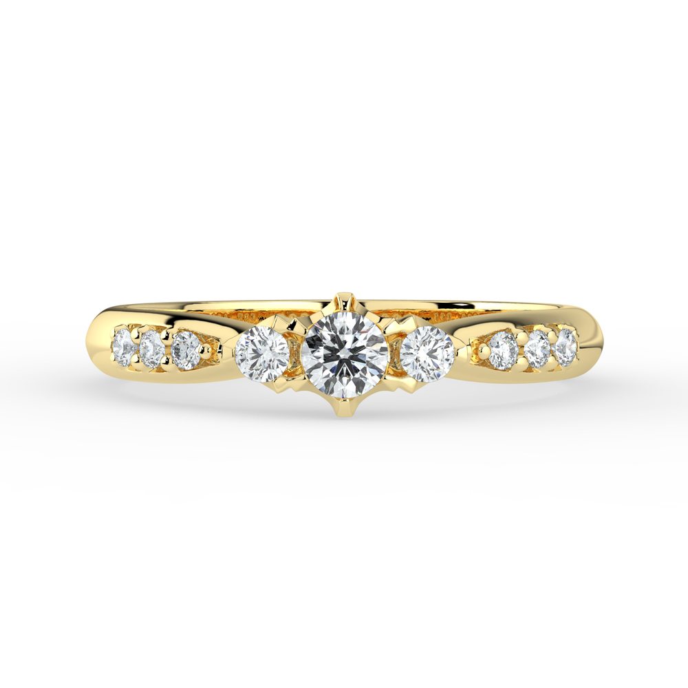 Kohinoor Helene 0,22 ct timanttisormus keltakulta 14K 033-235K-22 – tuotekuva 2