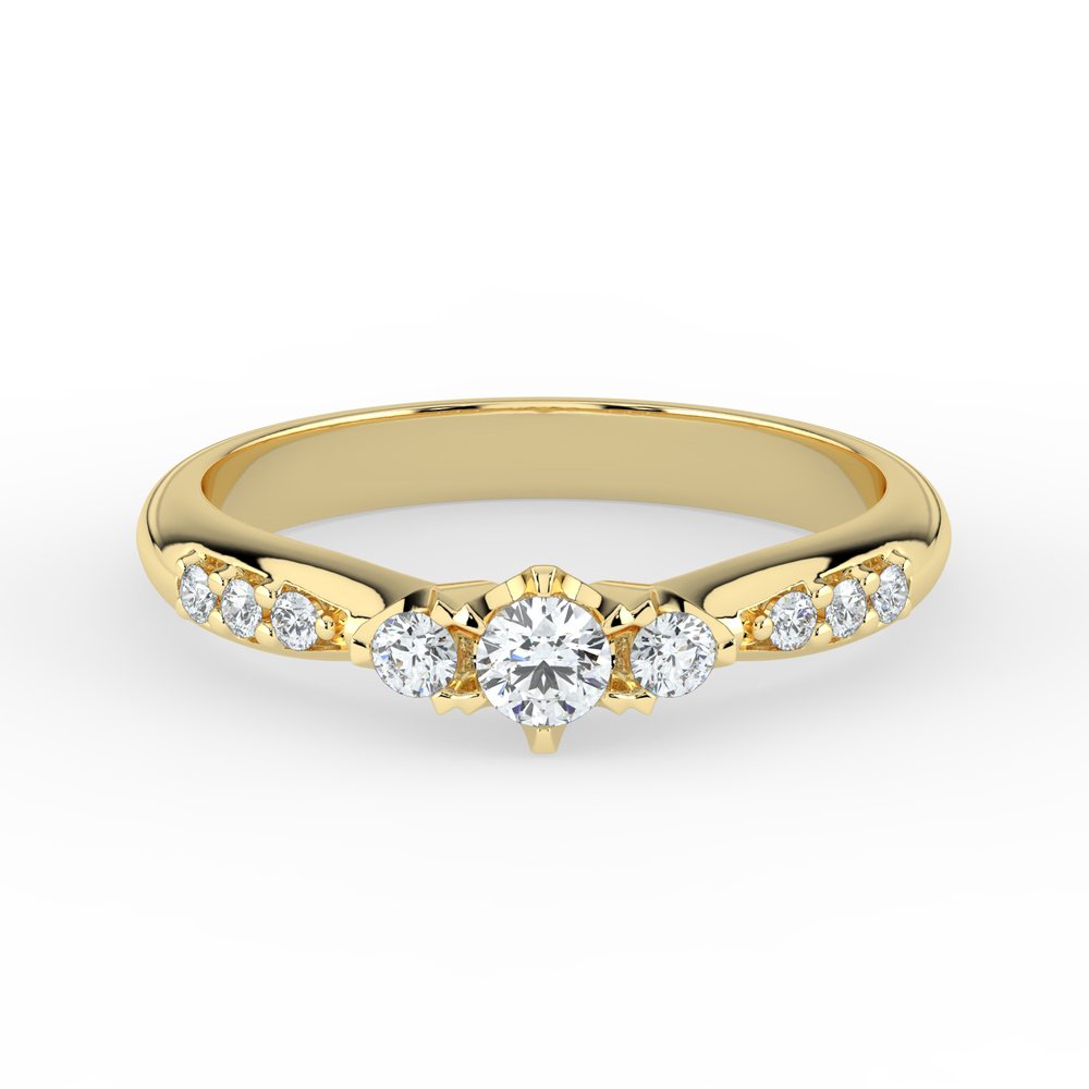 Kohinoor Helene 0,22 ct timanttisormus keltakulta 14K 033-235K-22 – tuotekuva 3