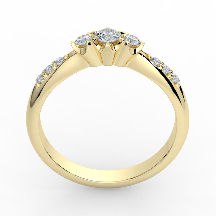 Kohinoor Helene 0,22 ct timanttisormus keltakulta 14K 033-235K-22 – tuotekuva 5
