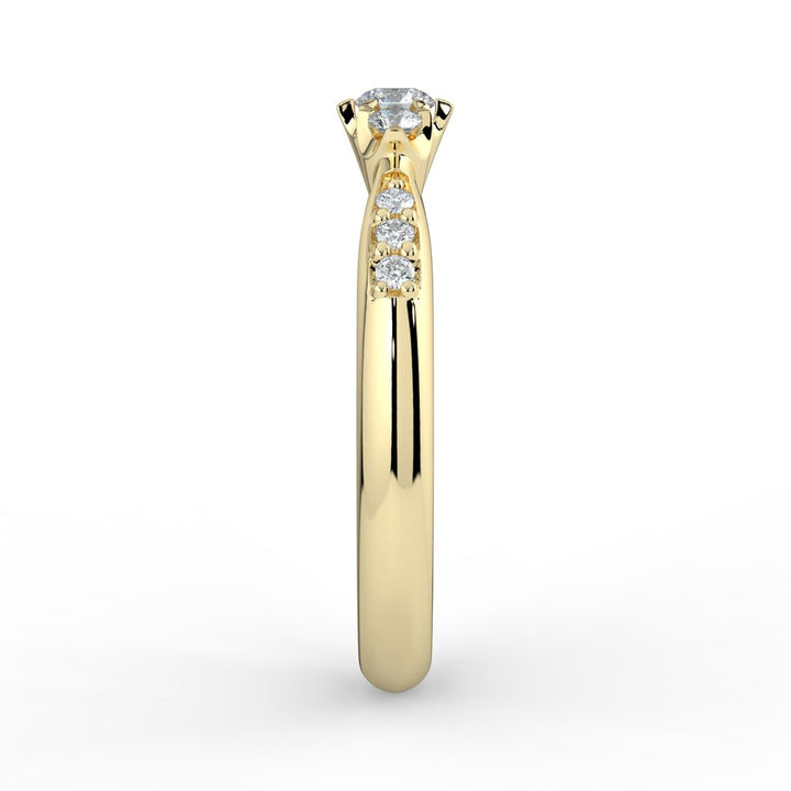 Kohinoor Helene 0,22 ct timanttisormus keltakulta 14K 033-235K-22 – tuotekuva 6