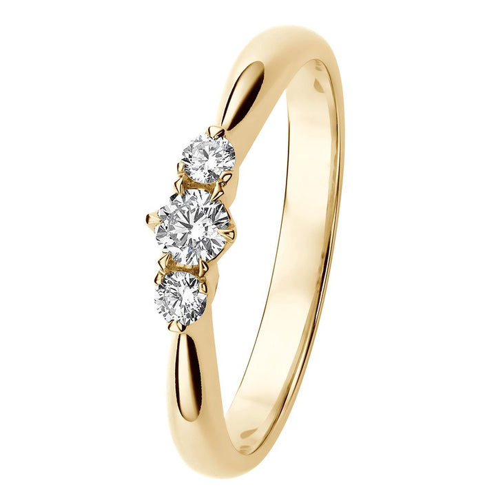 Kohinoor Helene 0,25 ct timanttisormus keltakulta 14K 033-235K-25 – tuotekuva