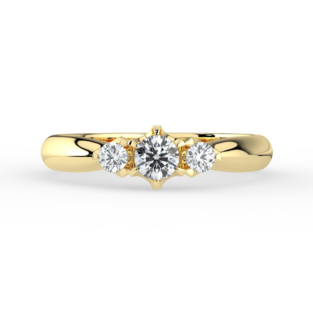 Kohinoor Helene 0,25 ct timanttisormus keltakulta 14K 033-235K-25 – tuotekuva 2
