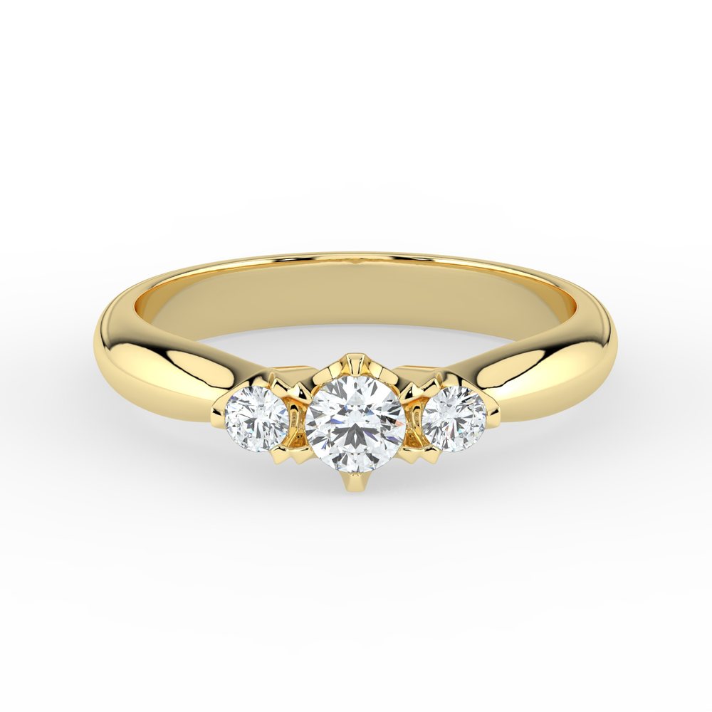 Kohinoor Helene 0,25 ct timanttisormus keltakulta 14K 033-235K-25 – tuotekuva 3