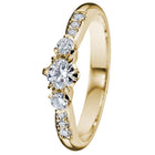 Kohinoor Helene 0,38 ct timanttisormus keltakulta 14K 033-235-38