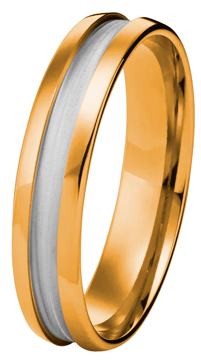 Kohinoor kihlasormus keltakulta 4 mm 003-011