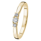 Kohinoor Mia 0,14 ct timanttisormus keltakulta 14K 033-414-14