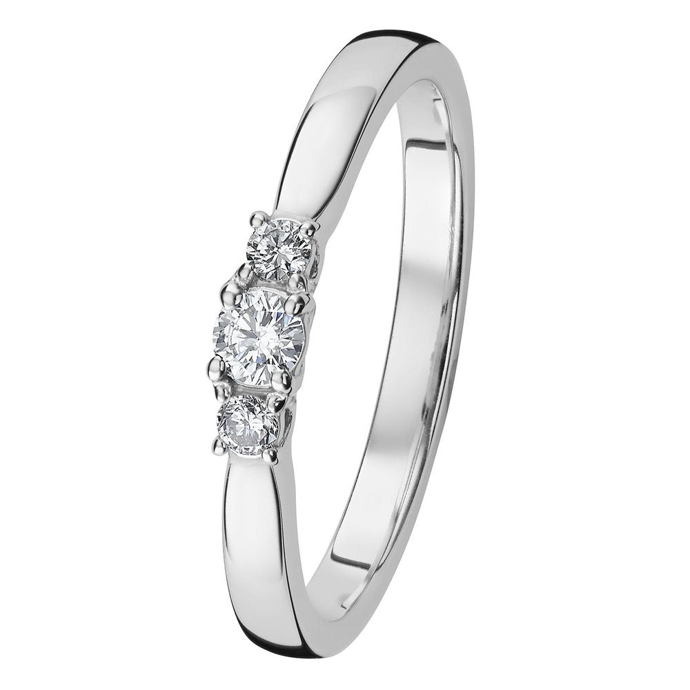 Kohinoor Mia 0,14 ct timanttisormus valkokulta 14K 033-414V-14 – tuotekuva