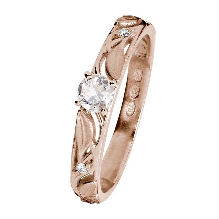Kohinoor Ofelia 0,02 ct timanttisormus punakulta 14K 033-480PMO-02 – tuotekuva