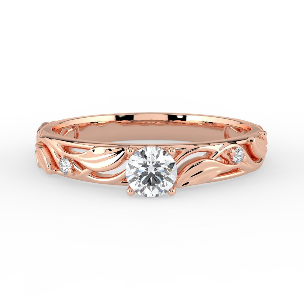 Kohinoor Ofelia 0,02 ct timanttisormus punakulta 14K 033-480PMO-02 – tuotekuva 4