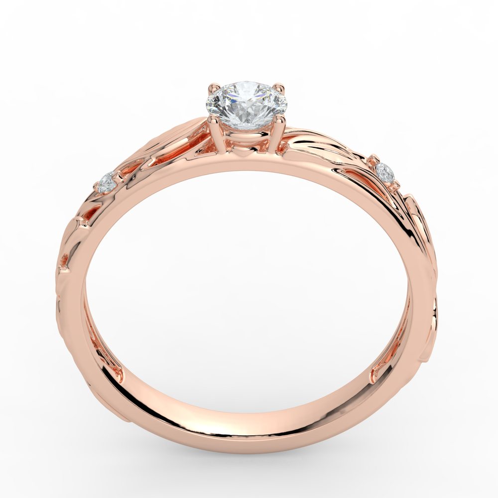 Kohinoor Ofelia 0,02 ct timanttisormus punakulta 14K 033-480PMO-02 – tuotekuva 5