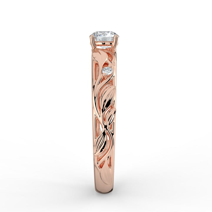 Kohinoor Ofelia 0,02 ct timanttisormus punakulta 14K 033-480PMO-02 – tuotekuva 6