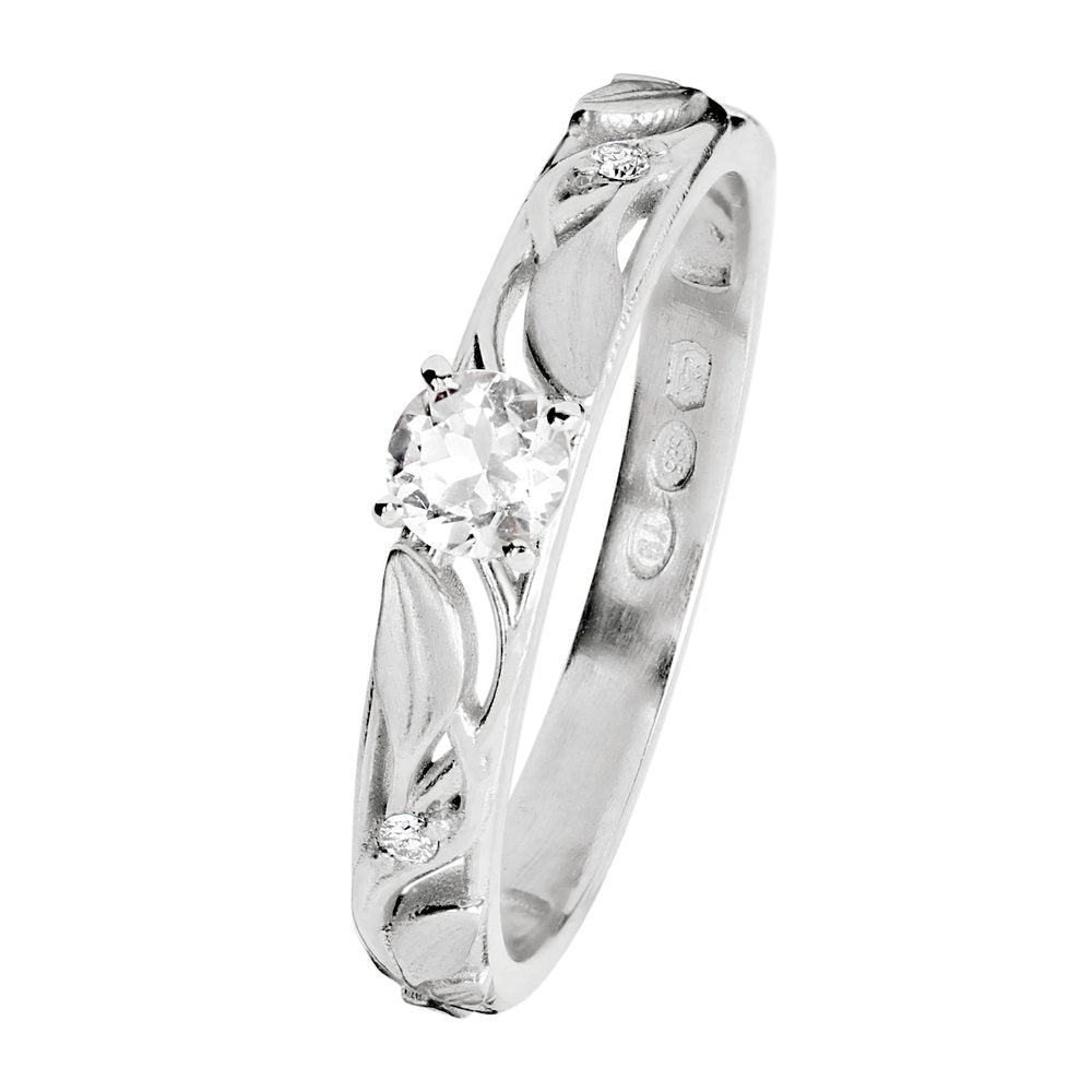 Kohinoor Ofelia 0,02 ct timanttisormus valkokulta 14K 033-480VT-02 – tuotekuva