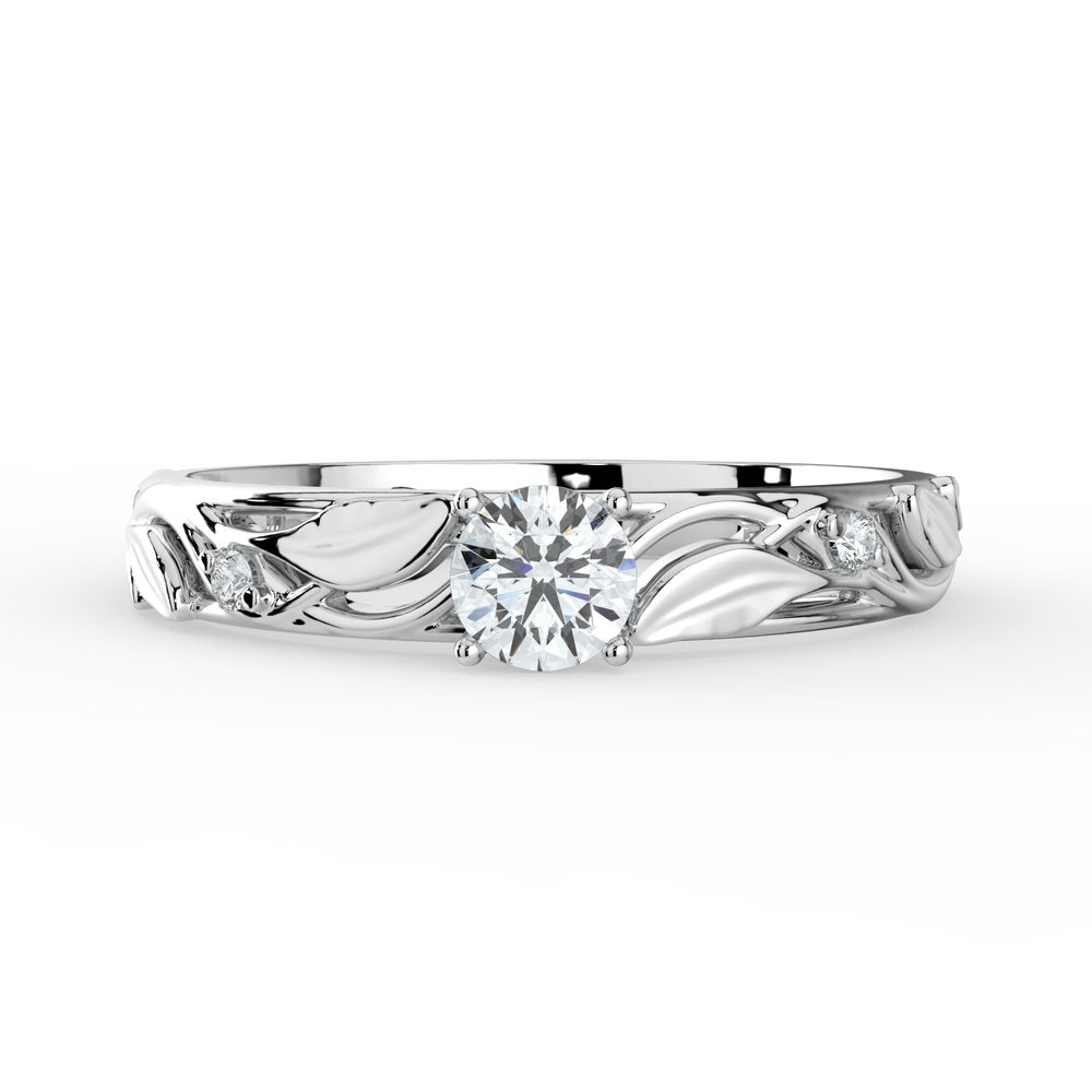 Kohinoor Ofelia 0,02 ct timanttisormus valkokulta 14K 033-480VT-02 – tuotekuva 3