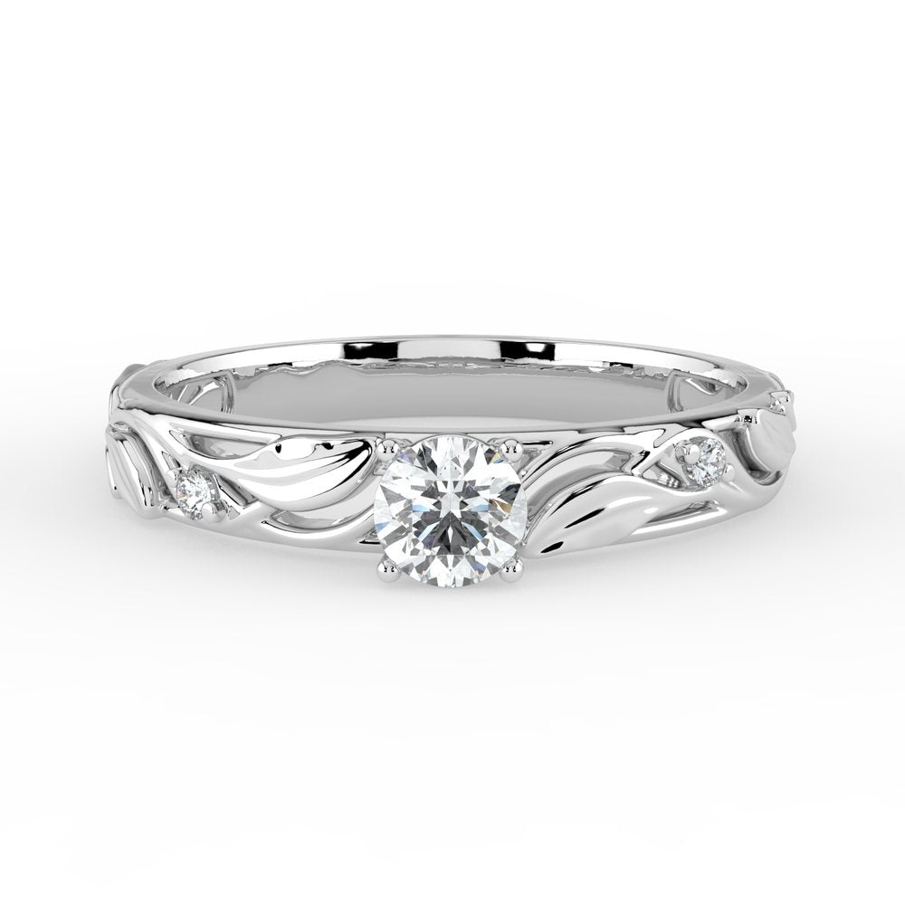 Kohinoor Ofelia 0,02 ct timanttisormus valkokulta 14K 033-480VT-02 – tuotekuva 4