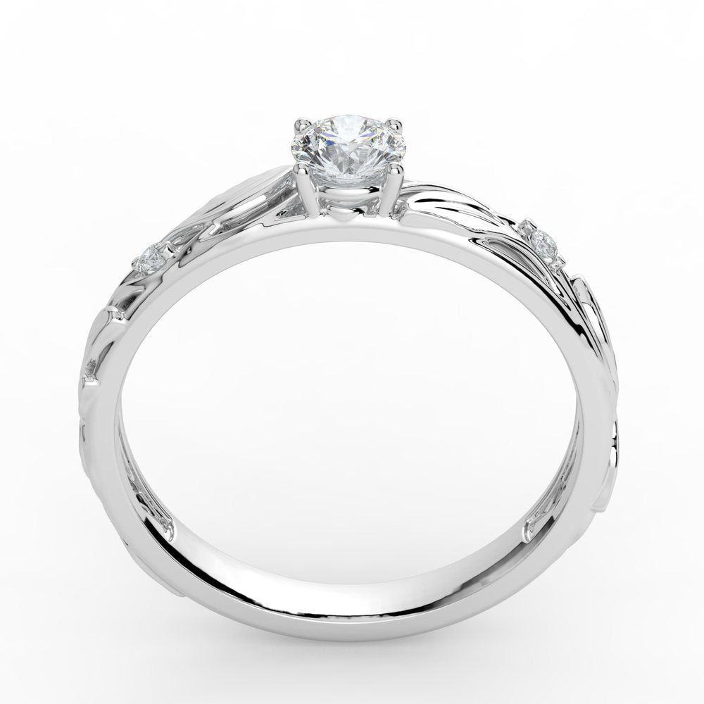 Kohinoor Ofelia 0,02 ct timanttisormus valkokulta 14K 033-480VT-02 – tuotekuva 5