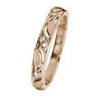 Kohinoor Ofelia 0,04 ct timanttisormus punakulta 14K 033-480P-04