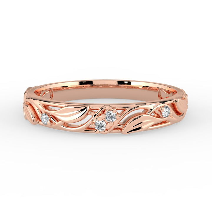 Kohinoor Ofelia 0,04 ct timanttisormus punakulta 14K 033-480P-04 – tuotekuva 4