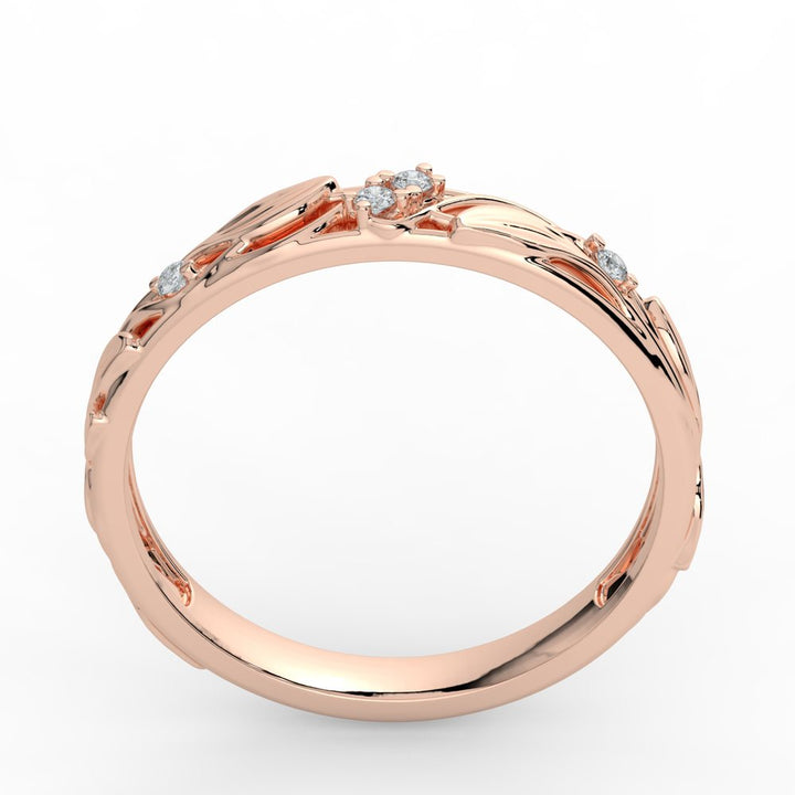 Kohinoor Ofelia 0,04 ct timanttisormus punakulta 14K 033-480P-04 – tuotekuva 5