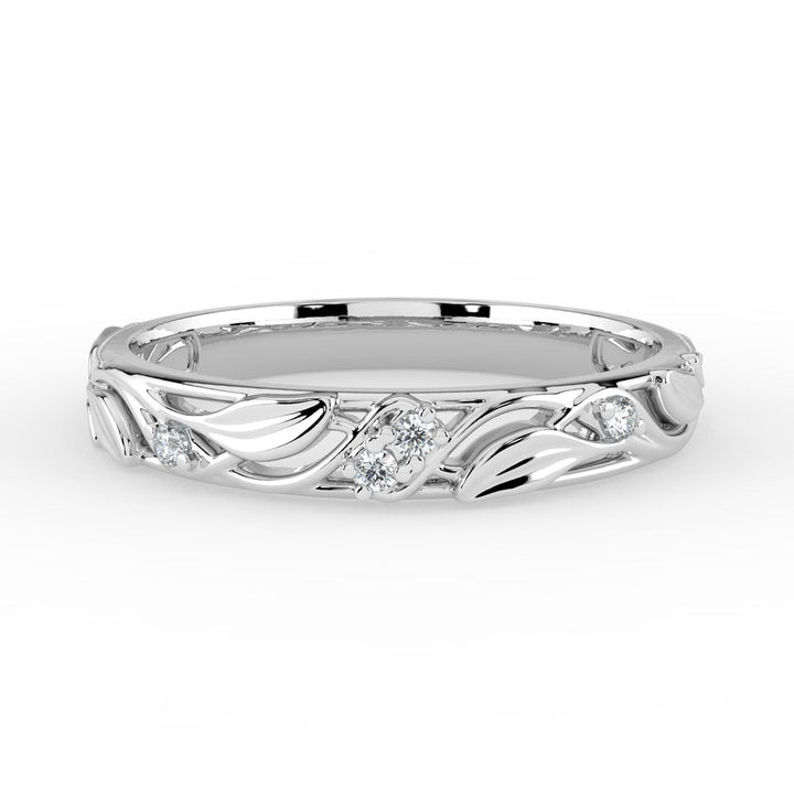 Kohinoor Ofelia 0,04 ct timanttisormus valkokulta 14K 033-480V-04 – tuotekuva 4