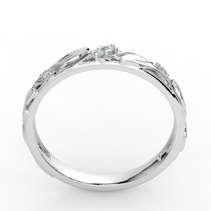 Kohinoor Ofelia 0,04 ct timanttisormus valkokulta 14K 033-480V-04 – tuotekuva 5