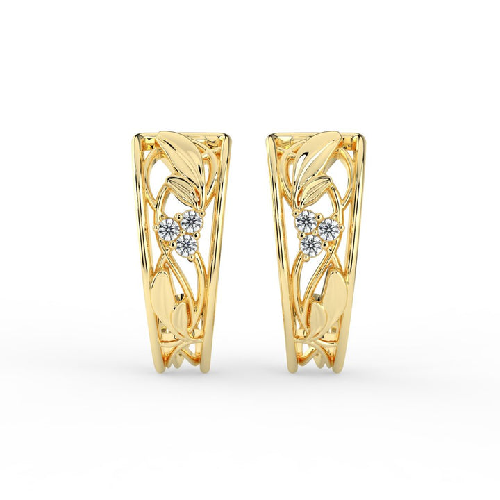Kohinoor Ofelia 0,06 ct timanttikorvakorut keltakulta 14k 143-481-06 – tuotekuva 2
