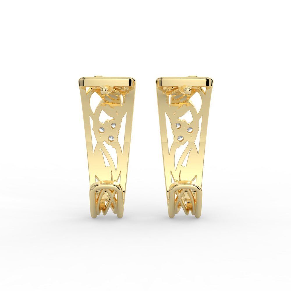 Kohinoor Ofelia 0,06 ct timanttikorvakorut keltakulta 14k 143-481-06 – tuotekuva 4