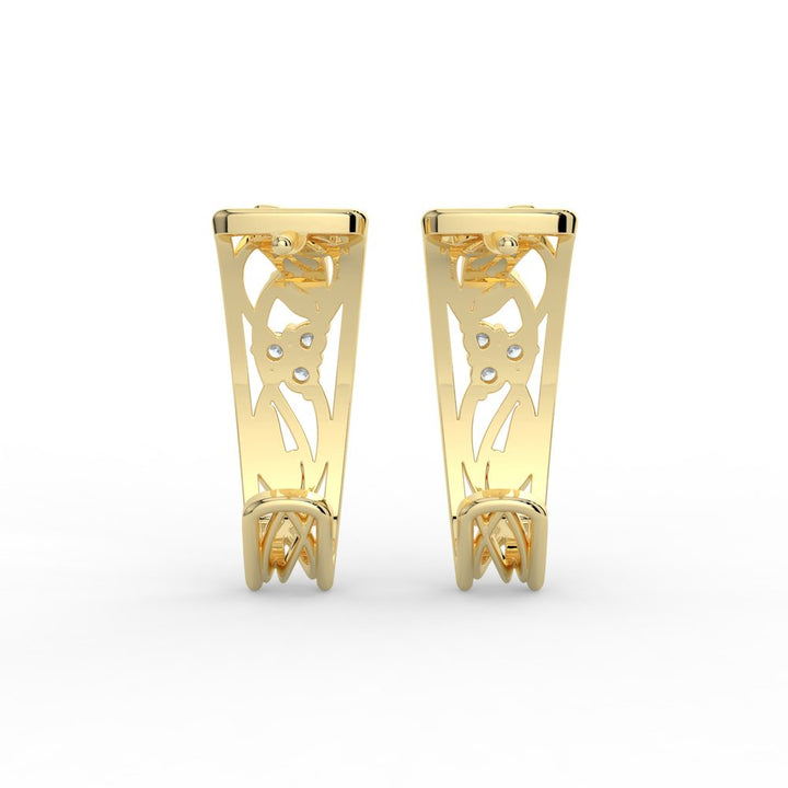 Kohinoor Ofelia 0,06 ct timanttikorvakorut keltakulta 14k 143-481-06 – tuotekuva 4