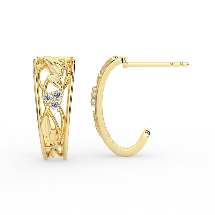 Kohinoor Ofelia 0,06 ct timanttikorvakorut keltakulta 14k 143-481-06 – tuotekuva 5