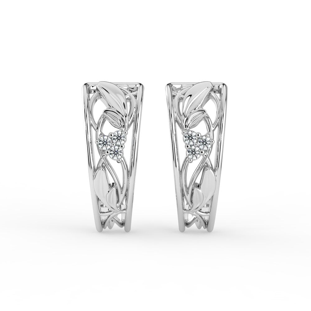 Kohinoor Ofelia 0,06 ct timanttikorvakorut valkokulta 14k 143-481V-06 – tuotekuva 2